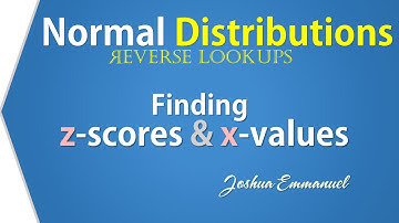 Normal Distribution:  Finding z and x -Inverse Lookup
