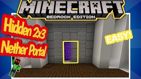 Hidden 3x2 Nether Portals (Tutorial)| Minecraft Bedrock