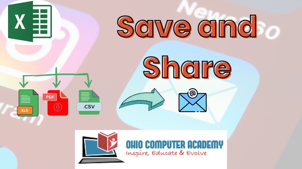 How to Save and Share Excel Files – Beginner Tutorial - YouTube