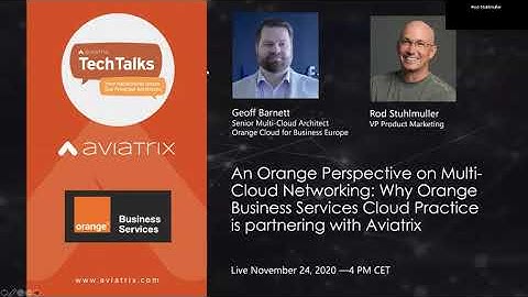 TechTalk | Orange Perspective on Multi-Cloud Networking: Why OBS Cloud is partnering with Aviatrix