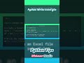 Python Write excel file