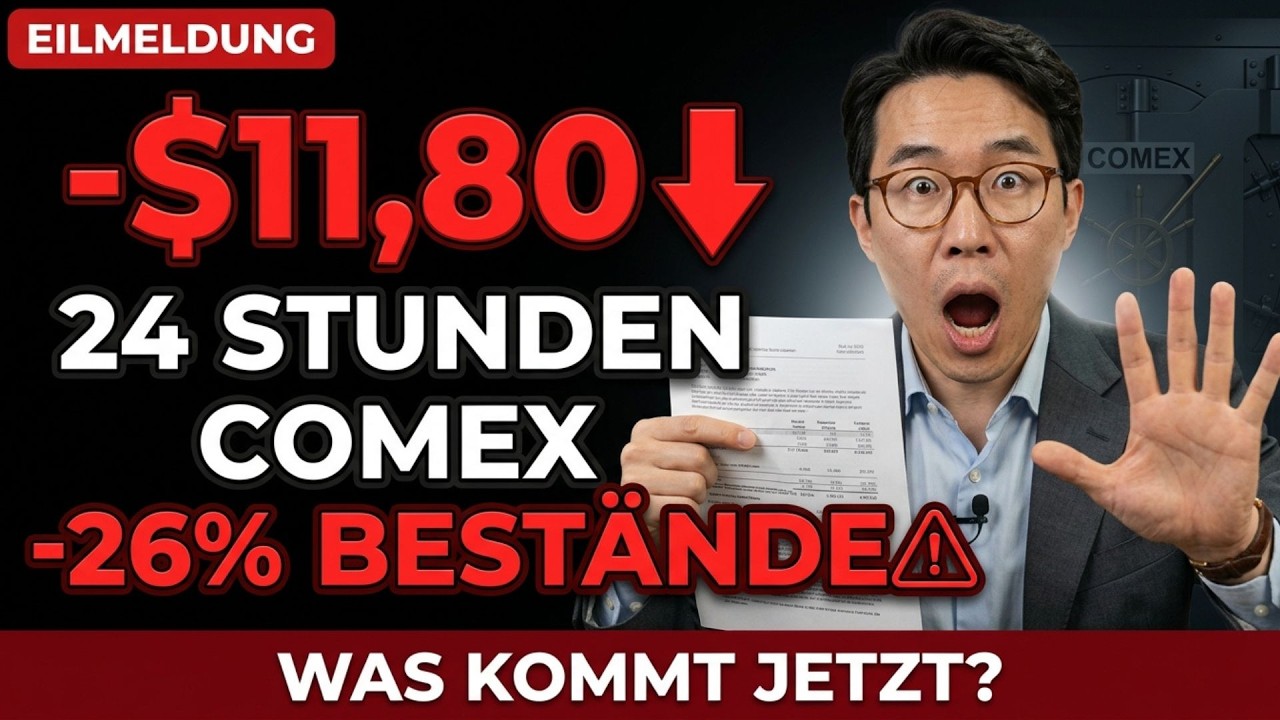 EILMELDUNG: Silber -$11,80 in 24 Std. – COMEX verliert 26% Bestände | Was kommt jetzt?
