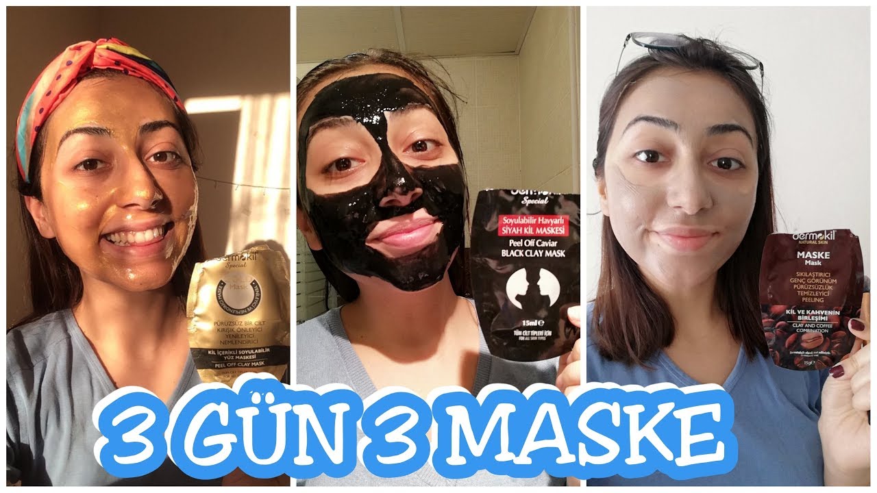 Bim Den Aldigim Maskeleri Deniyorum 10liraya 3 Gun 3 Maske Dermokil Markasi Ilk Izlenim Youtube