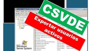 Exportar usuarios "no deshabilitados" del Directorio Activo. Windows Server 2008. Comando CSVDE.