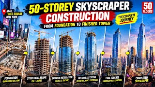 50-Story Skyscraper Construction From Raw Structure to Completion  News
