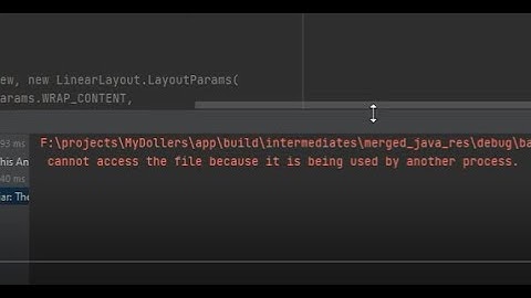 The process cannot access the file because it is being used by another process.