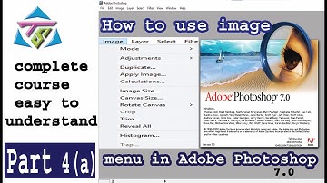 How to use image menu in Adobe Photoshop 7.0 Part 4(a)AdobePhotoshop7.0 complete course