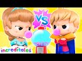 風船ガムを膨らませる方法：シンデレラ対プリンス・チャーミング - 子供たちはスポーツマンシップを学ぶ | インクレディテイル | 幼児向けの面白いアニメ