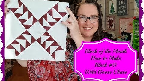 Block of the Month #9 September 2018 -- Wild Goose Chase