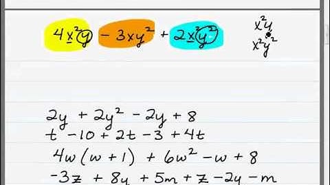GED Exam- Help With Adding Variables and Like Terms