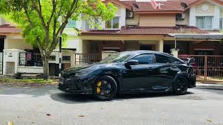 Honda Civic FC 1.5 TC 2020 Facelift ALL BLACK BATMAN malaysia fully modified