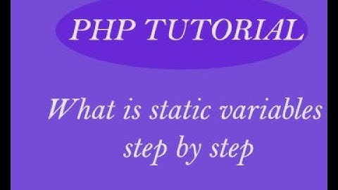 what is static variables in hindi