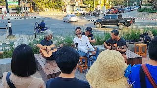 Video thumbnail of "สายลม - นั่งเล่น busking@Think Park"