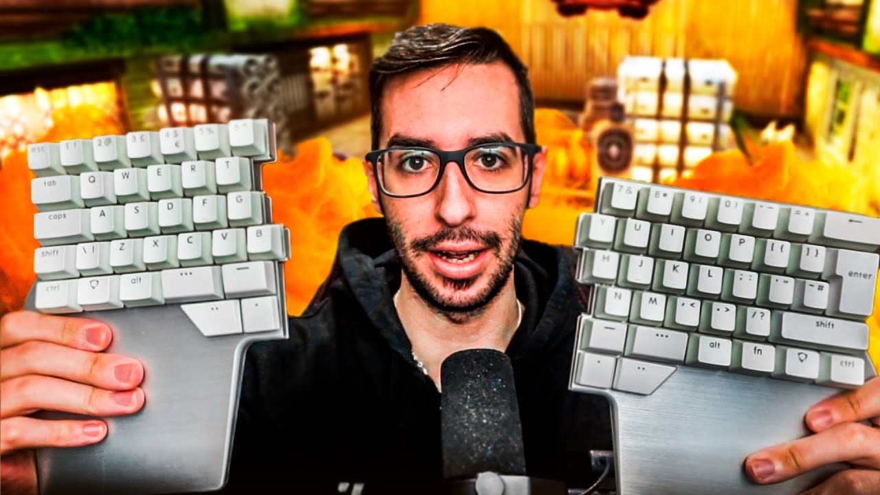 JUEGO A CS:GO CON UN TECLADO PARTIDO POR LA MITAD - YouTube