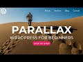 How to make a parallax wordpress website  step by step for beginners