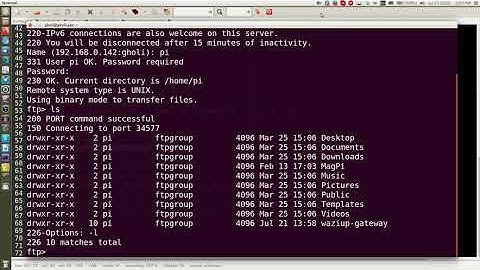 Install FTP on Raspberry pi
