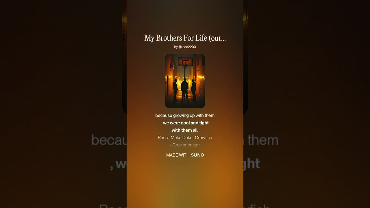 My Brothers For Life our story$ 1