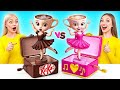 Real Food Vs Chocolate Food Challenge Awesome Kitchen Hacks By Super Hyper DO 