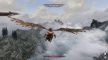 Skyrim Special Edition Animated Wings Ultimate + Flying Mod Testing