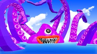 New GIANT TENTACLE Monster Will Destroy Poppy!  Tiny Town VR