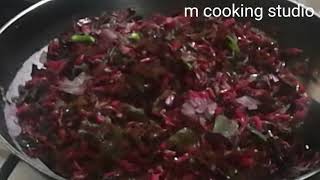 أسهل طريقة طبخ سبانخ أحمر مسبكলাল শাক ভাজির রেসিপি