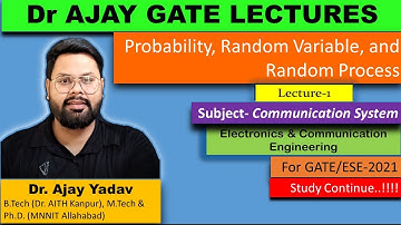 Lecture-1 ! Random variable, Statistical Average for GATE/ESE-2021 for ECE