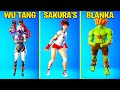 Legendary Fortnite Dances With Legendary Skins! (Southpaw, Sakura Victory Sway, Blanka Backflip)