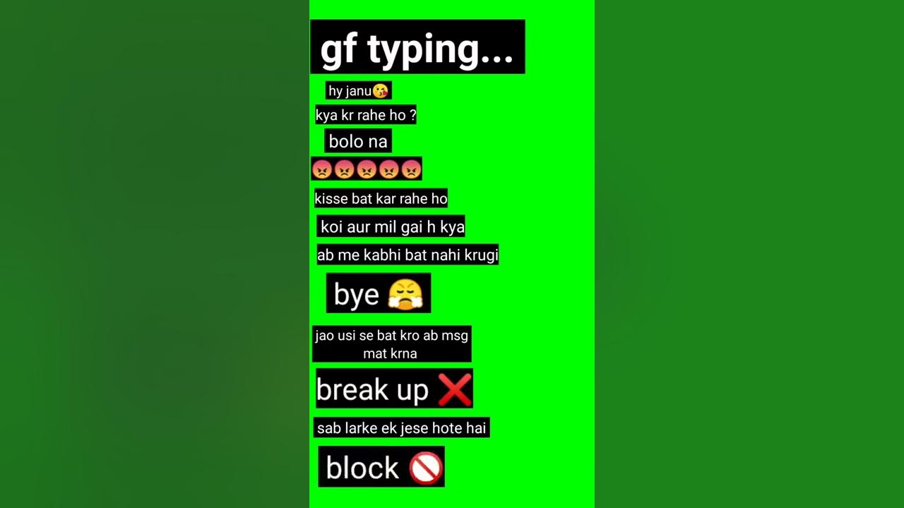 Gf Typing green screen video/ new viral Tik tok gf Typing green screen