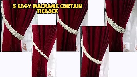 5 Easy Macrame Curtain Tiebacks Tutorial | 5 Tutorial Tali Gorden Macrame Simpel dan Mudah