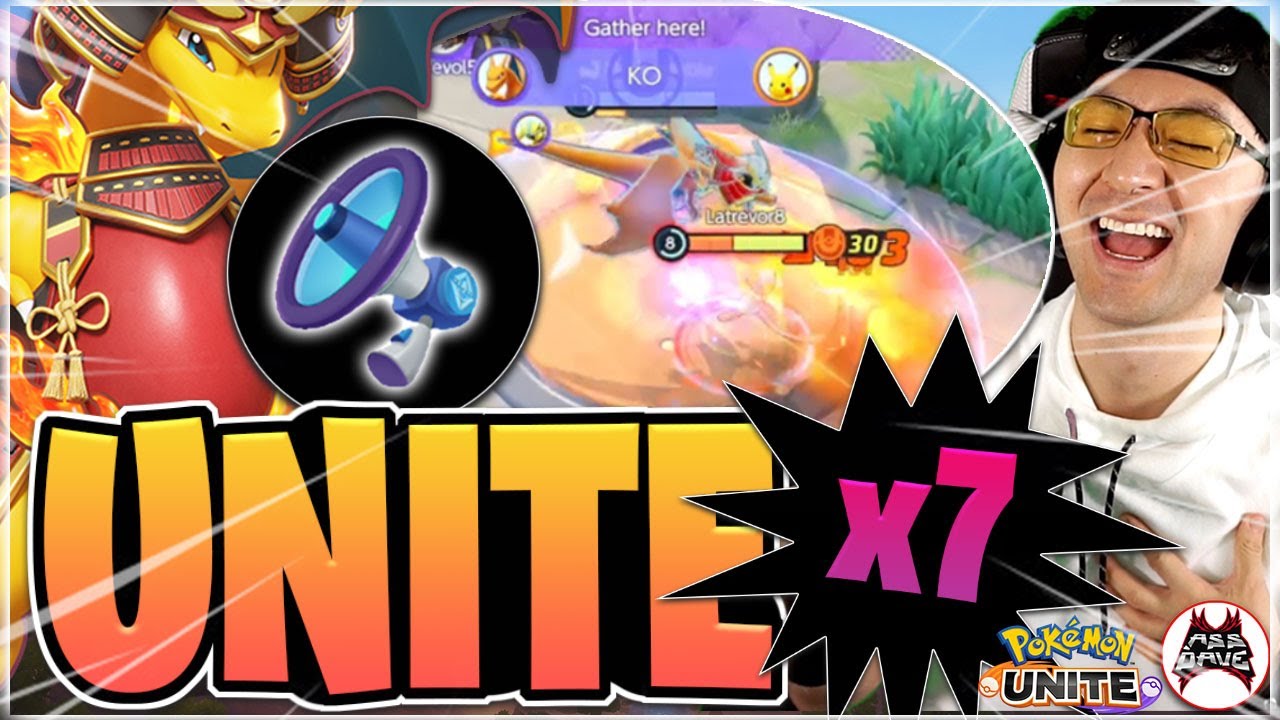 I challenged 7 UNITE with Energy Amplifier Charizard! Pokemon UNITE