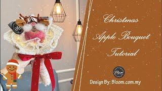 ?How to make a Christmas Apple bouquet ? Simple Christmas Apple Bouquet Tutorial ? 圣诞节苹果花束教程