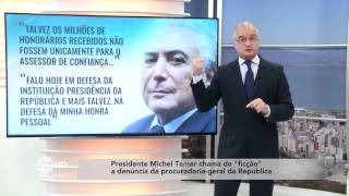 Presidente Michel Temer reage à denúncia da PGR