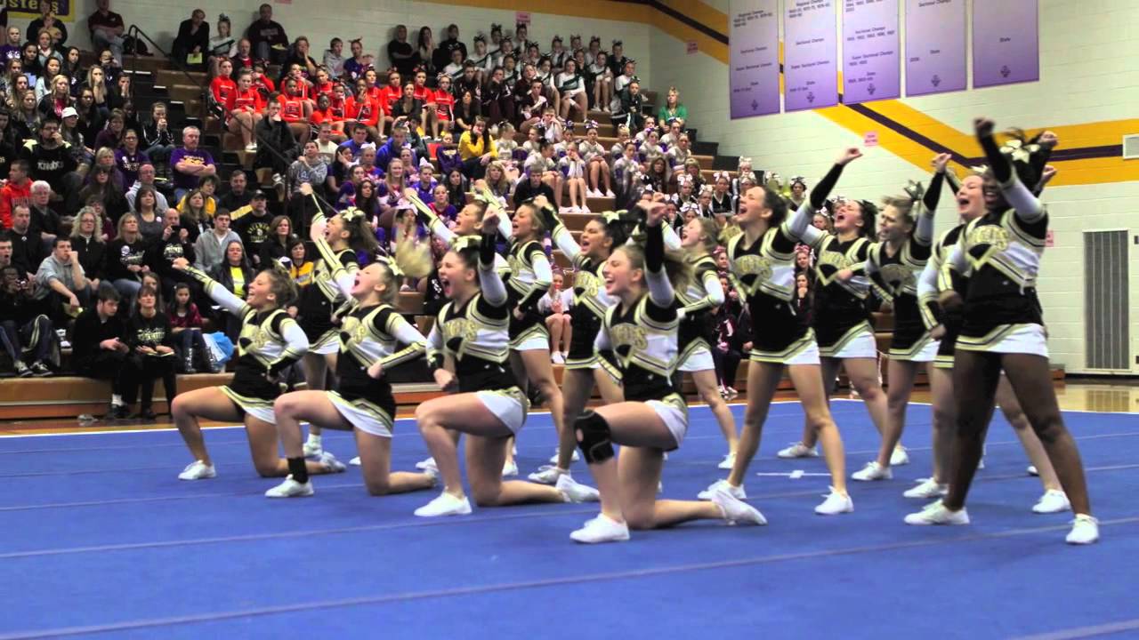 GNHS Varsity Cheer Sectionals - YouTube