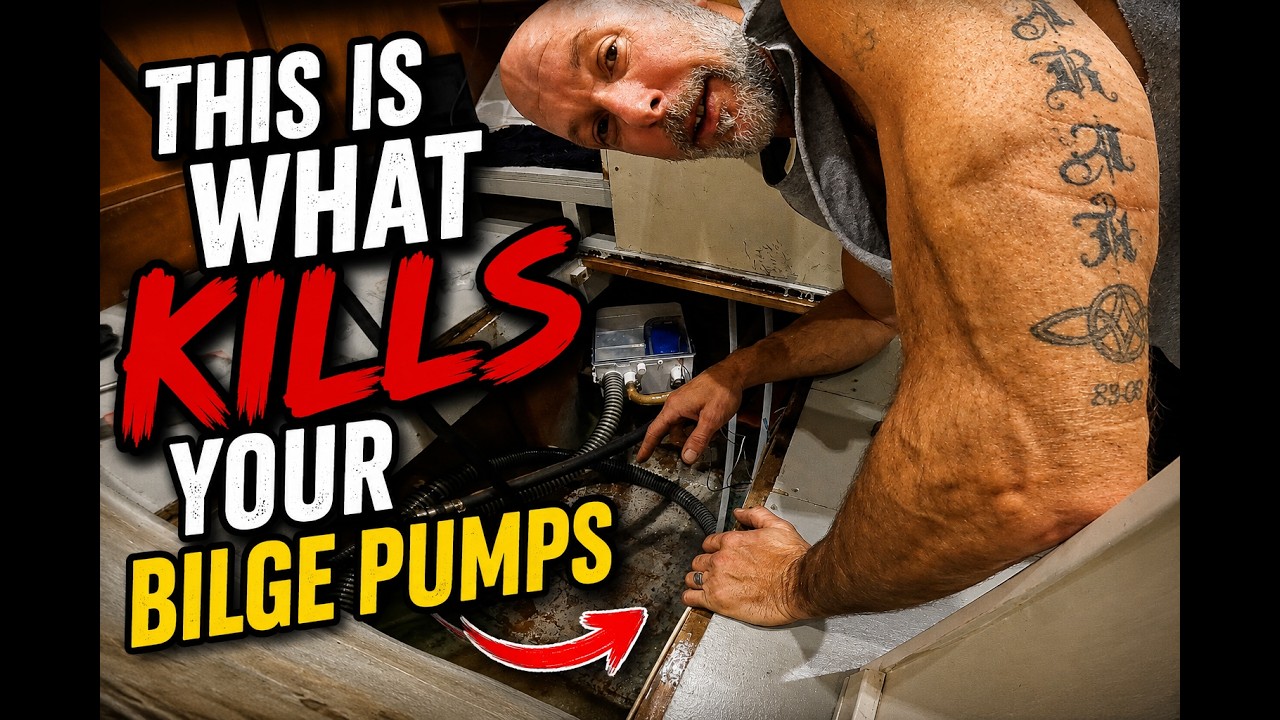 S1E49. I FOUND the Source of the NASTY Boat Smell… 🤢 | DIY Shower Sump Install
