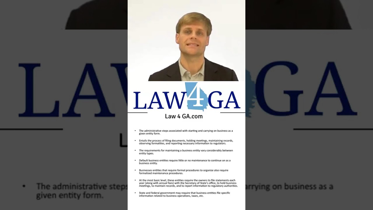 How to Maintain a Business Entity