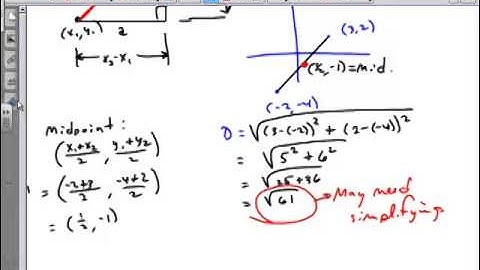 Distance, Midpoint and Circles