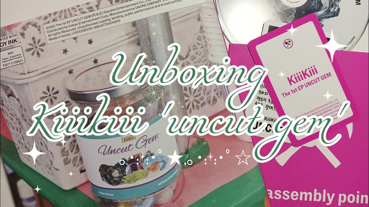 ⋆𐙚₊˚⊹ распаковка альбомов kiiikiii 'uncut gem' (digging ver.)