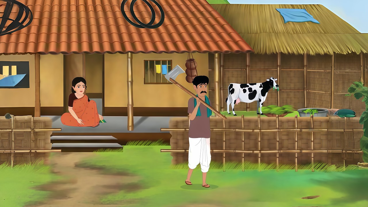 एक गरीब किसान का भाग्य | हिंदी कहानी | Hindi Kahani | Moral Story | Cartoon Story
