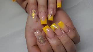 Uñas Acrílicas con diseño Amarillo 💛 - thptnganamst.edu.vn