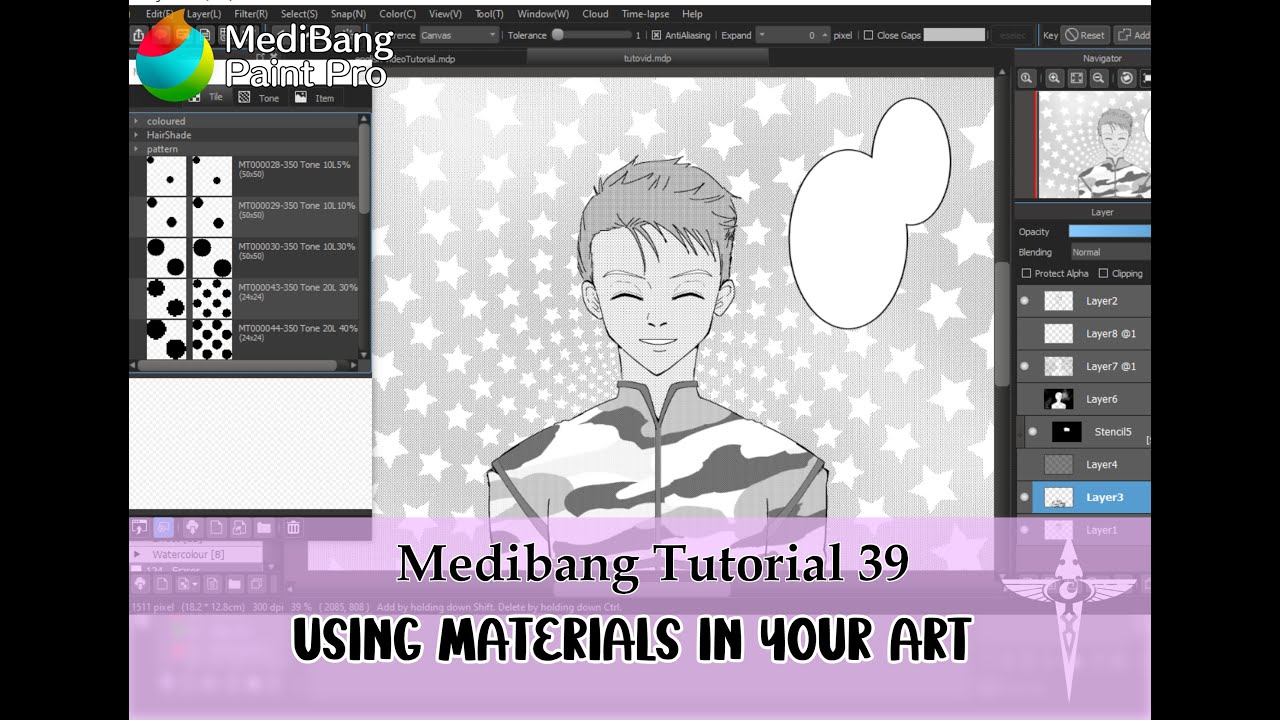 Medibang Tutorial 39: Using Materials in your Art