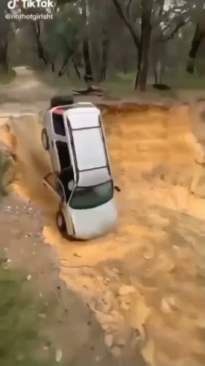 Lucky driver - car crash - off road - #shorts
