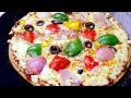 सूजी का सबसे टेस्टी पिज़्ज़ा पैन में सिर्फ 6 मिनट में बनाये || Suji ka Pizza Recipe in Hindi/Pizza