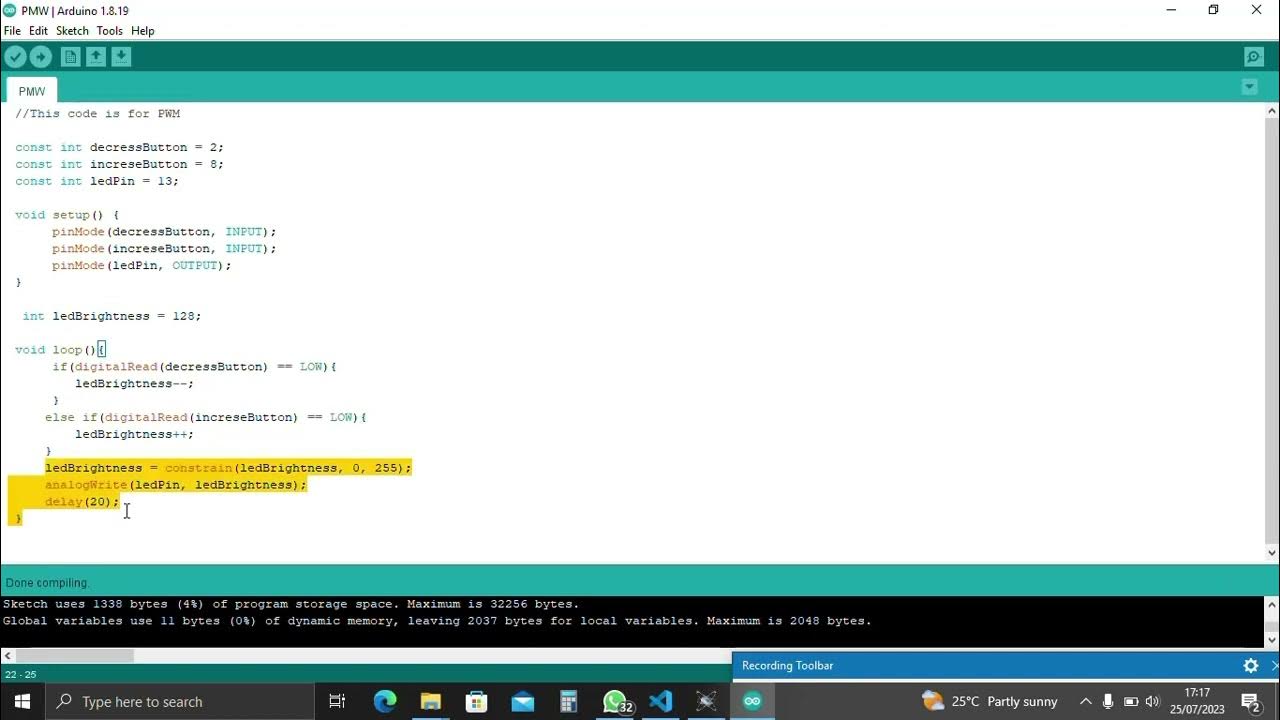 Lesson 11 Pulse Width Modulation (PWM) on Arduino UNO Simulation - YouTube