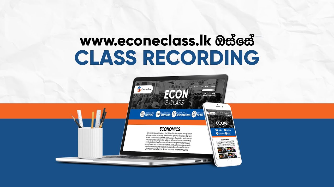 Econeclasslk New Student Registration  Econ Online  2024 AL  2025 AL Economics  