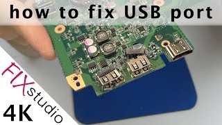 Notebook USB socket - repair guide [4K]