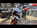 YAMAHA R15 V4 (INTENSITY WHITE COLOUR). (QUICK WALKAROUND)