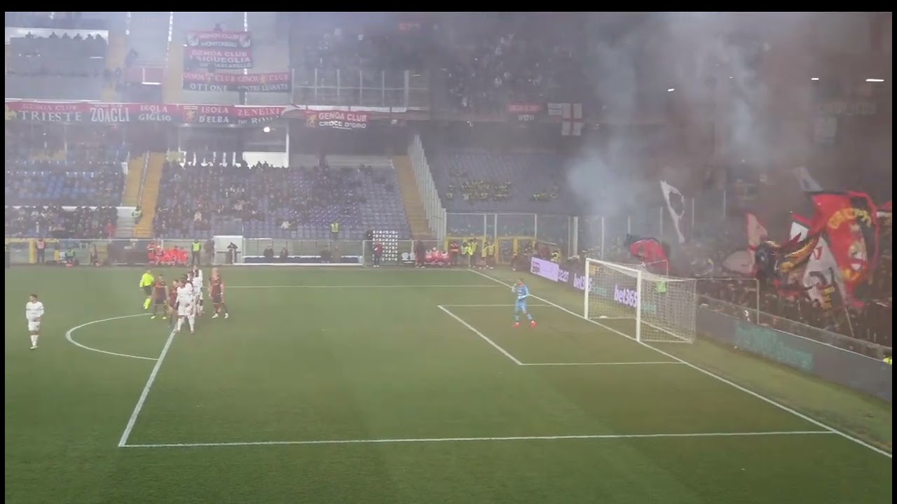 Genoa - Cagliari Coro “Forza Grande Genoa” 3-0 goal di Ostigard ❤️💙