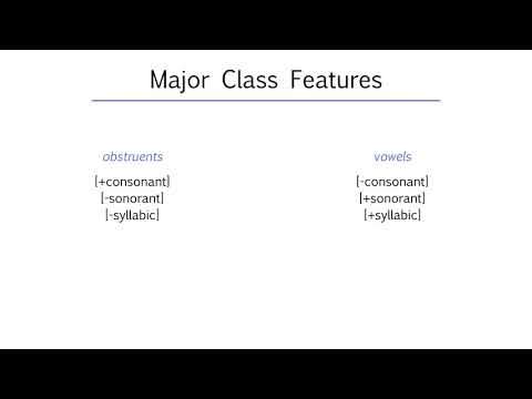 Phonology Natural Classes Chart