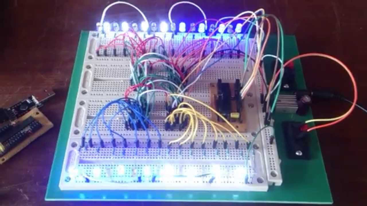 Arduino UNO ATMEGA328 + 74HC595 32 LED Controll