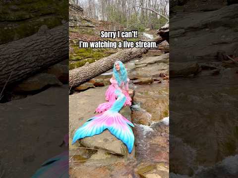 Mermaid sits peacefully by the stream #mermaid #h2o #fantasy #fantasyart #pretty #magic #mermaidcore